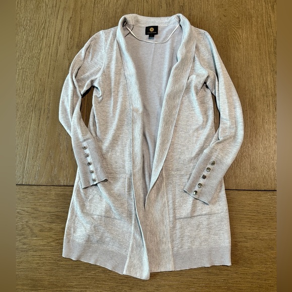 JM Collection Sweaters - JM Collection Open Cardigan Sweater Size PP Gray